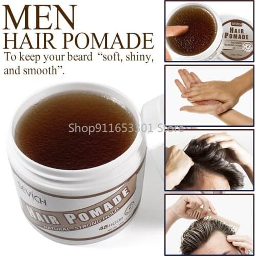 Sevich Men Hair Pomade Wax 48 Hour Restoring Pomade Wax Natural Strong Hold Styling Hair Wax Original Hair Clay Pomades Waxes