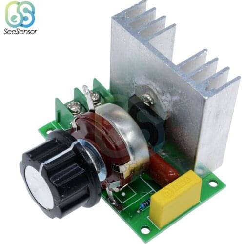 AC 220V 4000W High Power SCR Electronic Voltage Regulator Motor Speed Controller Governor Dimmer Module
