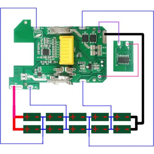 BL1830 Li-ion Battery Case Charging Protection Circuit Board For Makita 18V 3.0Ah 6.0Ah Label LED Battery Indicator BL1860