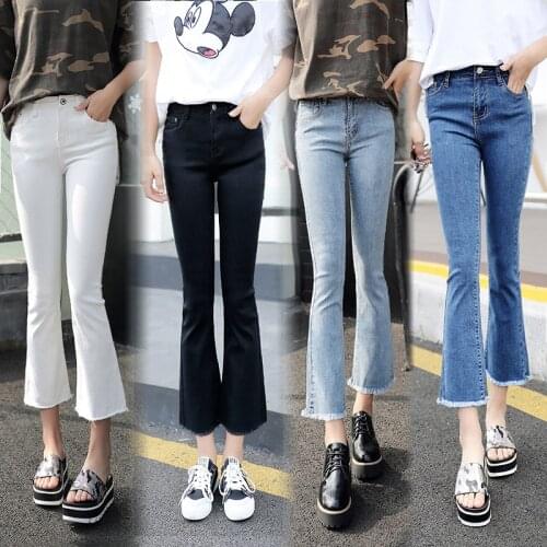 2018 Spring Summer Women Jeans Trousers Blue Jeans Denim Pants Trousers for Women Skinny Jeans High Quality Ankle-length Pants