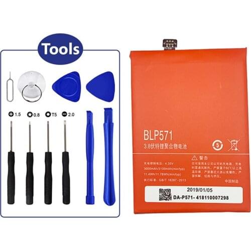 1pc 3100mAh 3.8V 11.78Wh BLP571 Li-Ion Battery For Oneplus one For Oneplus 1 Phone Battery Cellphone + Repair Tools