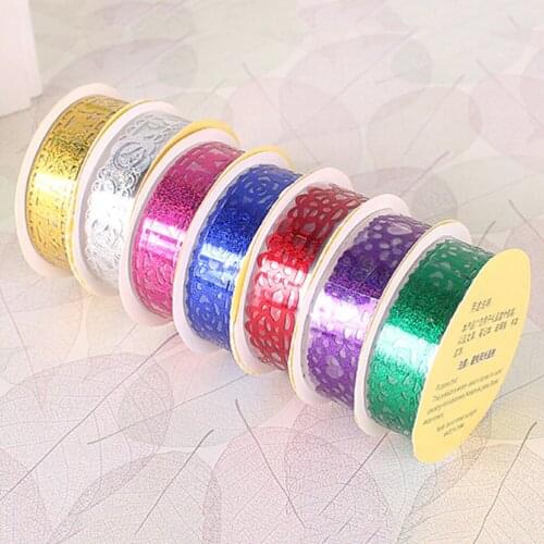 1pcs DIY Self Adhesive Tape Sticker Wholesale 7 Colors creative Washi Lace Roll Decorative Sticky Ribbon