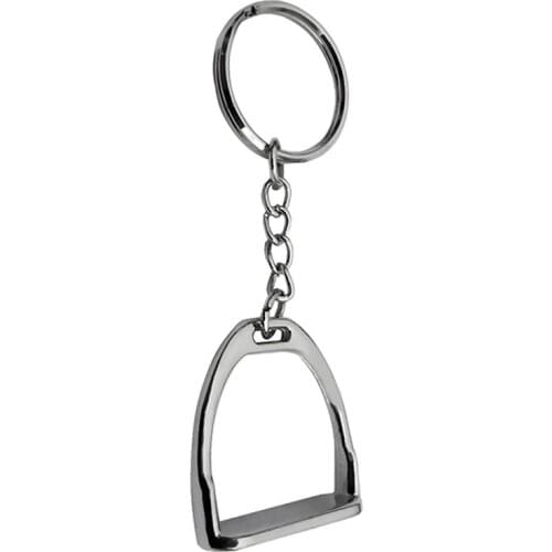 1Pcs Simple Elegant Design Western Stirrup Keychain Key Ring Hanger Tool For Men Women Bag Decoration Equestrian Equine Horse Th