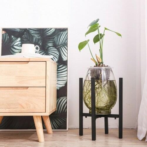 1pcs Adjustable Plant Holder Modern Metal Plant Stand Home Decor Frame Flower Planter Pot Tray Stand For Corner Display 9-14in