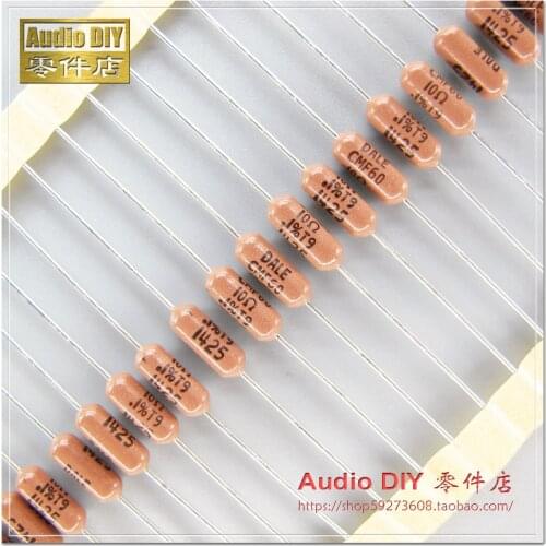 2018 hot sale 10PCS/30PCS DALE CMF60(RN60E) 10R/0.5W 0.1% 25ppm Low Temperature Drift Metal Film Resistors free shipping