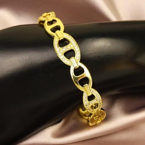 5Pcs Pig nose style Gold color Bangle open metal Bracelet Hollow bangle Women jewelry Women bangle 8454