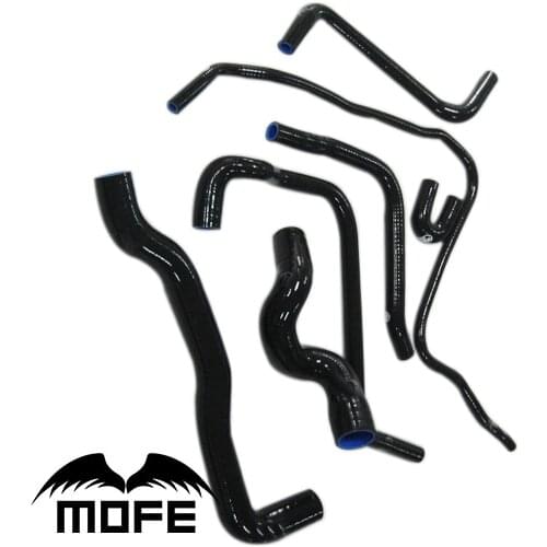 Original Logo 7PCS Heater Radiator Silicone Hose Kit For Saab 9-3 2.0T 1998~2002 Black Red Blue Pink Yellow Purple White