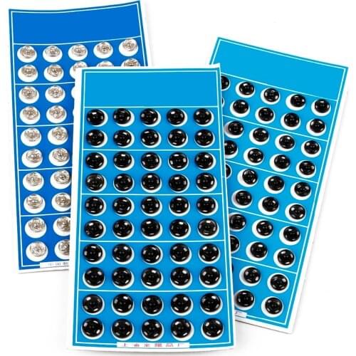 8/12/16/18/20mm Snap Buttons Black Silver Metal Fasteners Press Button Iron Stud Plating Sewing Round Button Garment Accessories
