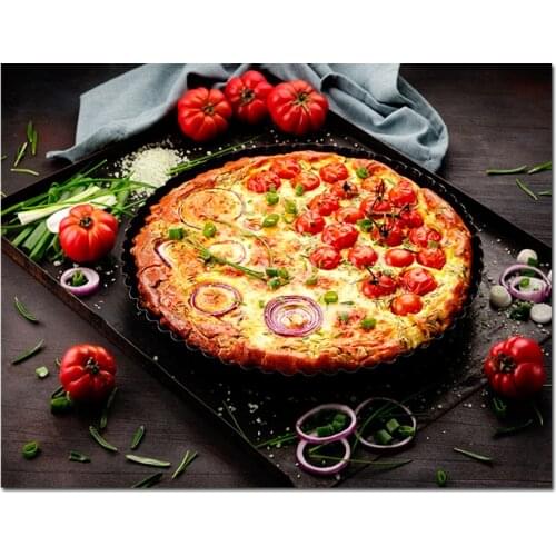 Diamond Painting Pizza food Seasoning Full Square Daimond Mosaic Cross Stitch Home Decor Diamond Embroidery Landscape