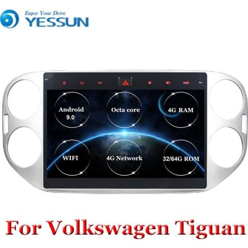 For Volkswagen Tiguan 2010~2013 2014 2015 2016 Car Radio Multimedia Video Player Navigation GPS Android 9.0 2din Octa Core