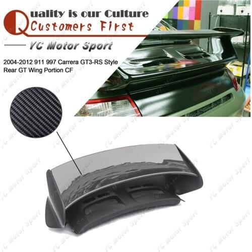 Car Accessories Carbon Fiber Rear Spoiler with FRP Stand Fit For 2004-2012 Carrara 911 997 GT3 RS Style Trunk GT Wing