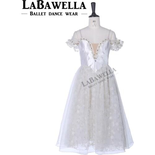 Ballet Tutu Lyrical Costume White Girl Professional Ballet Tutu Giselle Romantic Tutus Napoli Tutu Dress BT9334