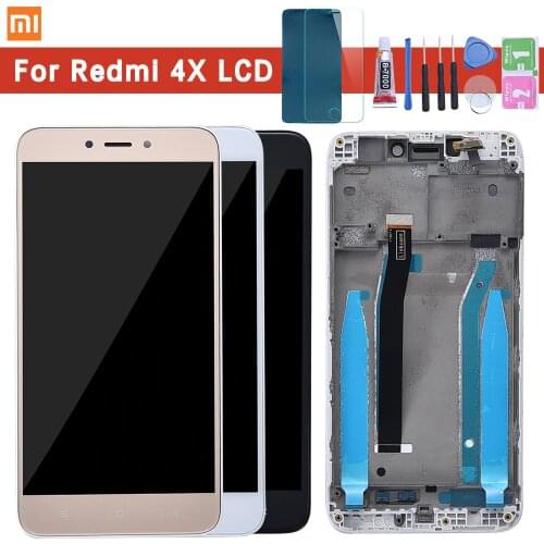 For Xiaomi Redmi 4X LCD Display with Frame Screen Touch Panel Redmi 4X LCD Display digitizer Frame Assembly Spare Repair Parts