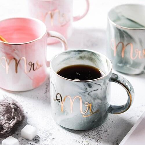 European marble pattern mug creative Phnom Penh ceramic cup office coffee cup lovers Cup