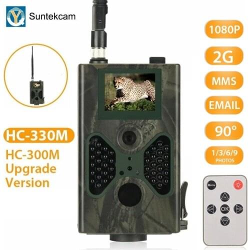 2G Wireless Celluar Hunting Camera MMS SMS SMTP Trail Cameras 16MP 1080P Night Vision Wildlife Camera Photo Trap HC330M