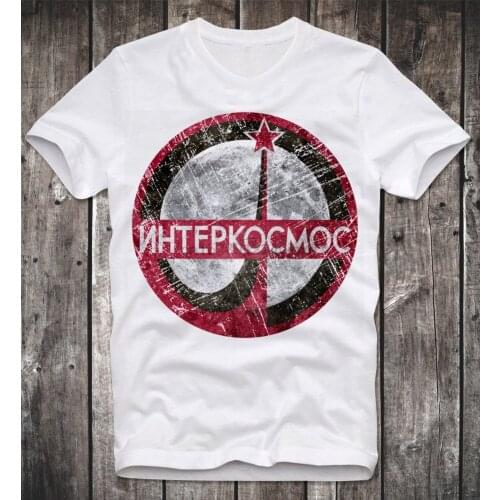 T Shirt Interkosmos Russian Space Program Soviet Union Udssr Russia Retro Cccp Cool Casual Pride T Shirt Men Unisex Fashion
