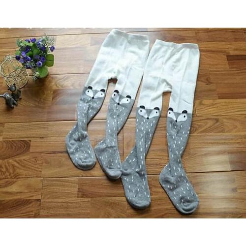 Girl knee high Pantyhos Tights for girls Kids stockings Baby fox pantyhose child kids girls tights 1 to 5 yrs Cotton kid tights