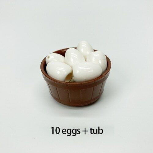 City MOC Series 10 Eggs and Tub A Set Accessory Toys For Children Educational Bricks DIY Model Compatible Builidng Blocks Cities