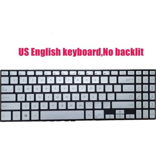 US Silver Keyboard for Asus X507M X507MA X507L X507LA X507U X507UA X507UF X507UB