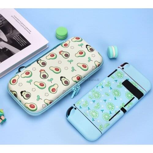 For Nintendo Switch Fruit Shoulder Strap Lanyard Case Cover For NS Game Console Cute Storage EVA Travel Carrying Bag Hard Shell