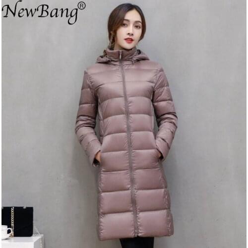 NewBang Brand Long Winter Down Jackets Women Down Jacket Female Long Windproof Warm Coat Winter Hooded Detachable Outwear