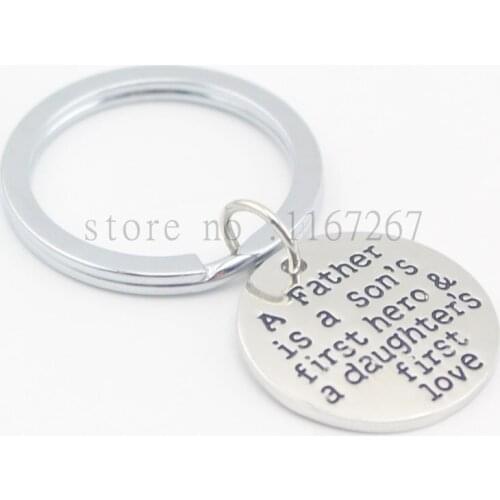 2016 Gift for Dad "A father is a Sons First Hero a daughters First Love"necklace New Dad Fathers Day Gift - Dads Birthday