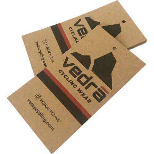 High Quality Custom Eco-Friendly Recycle 350GSM 5x7cm Print Embossed Logo Kraft Hang Tags For Clothing Bag