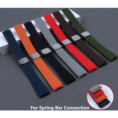 Soft Nature Silicone Rubber Watchband 21mm for Patek Strap For Aquanaut Philippe Series 5164a 5167a Watch band Spring bar