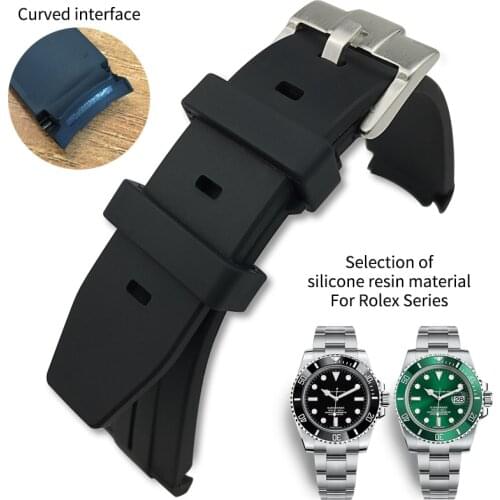 19mm 20mm 21mm Rubber Silicone Watch Strap Waterproof Watchband for Role Daytona GMT Submariner OYSTERFLEX Ghost King DEEPSEA