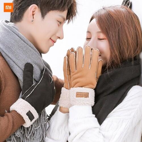 Xiaomi Mijia Youpin outdoor ski riding warm gloves suede thickened motorcycle women plus cashmere men couple gloves