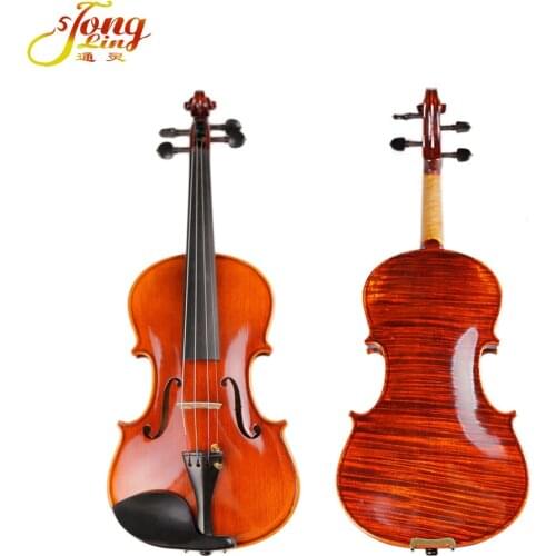 Top grade Hand-craft Antique Violin 4/4 Naturally Dried Stripes Single Board Maple Violino Violon profissional Good price Violin
