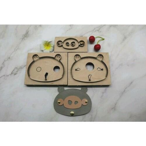 Japan Steel Blade Rule Die Cut Steel Punch pig Card Holder Cutting Mold Wood Dies for Leather Cutter for Leather Crafts 120x85mm