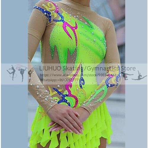 Custom Design Tank Leotards Girls Rhythmic Competition leotards Women Figure Skating dress Rhythmic Gymnastics leotards