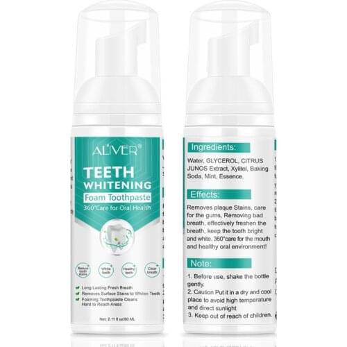 Toothpaste Whitening Foam Natural Mouth Wash Mousse Teeth Whitening Teethpaste 6 GXMC