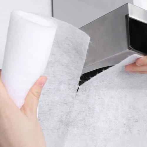 1 Roll Universal Oil Filter Paper Oil-absorbing Non-woven Fabric Disposable Range Hood Filter Lightweight Heat-resistant for Ki