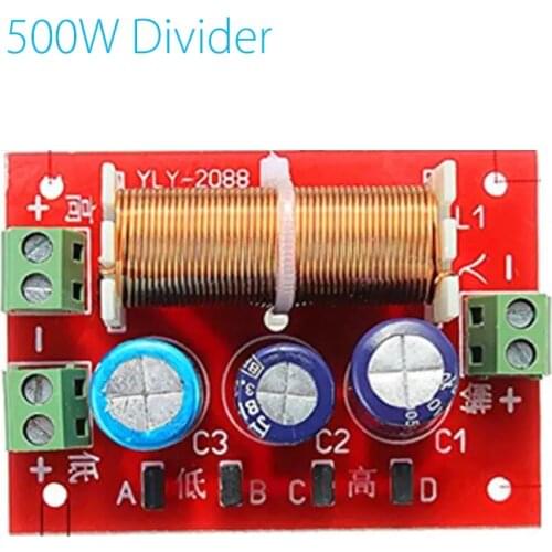 1Pcs YLY-2088 double 2 way 400W Adjustment treble/bass frequency divider speaker audio crossover filter
