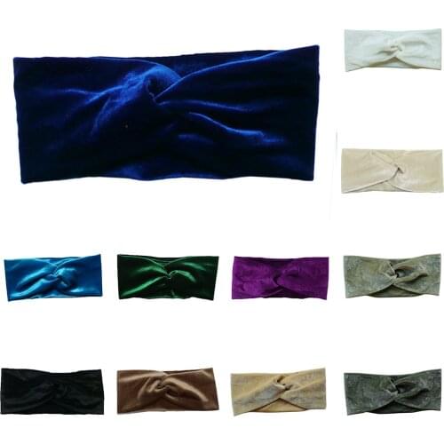 1Pcs Suede/Velvet Twist Headband Women Noble Scrunchy Hairbands Velour Turban Headbands Bandage Hair Band Women Hair Accessories