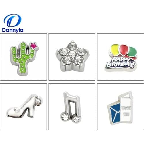 10pcs/lot Wholesale Mini Mix Style Floating Charms Fit Glass Floating Locket LSFC014-683