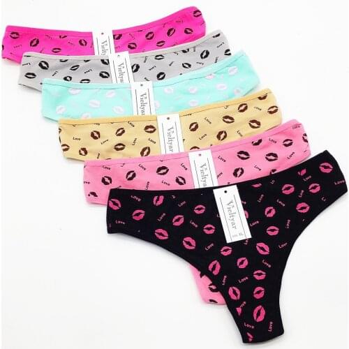 10pcs a lot Ladies Brand Pink Cotton Panties Sexy Lingerie Tanga Mujer Thong g string Femme Woman Underwear Female Panty Strings