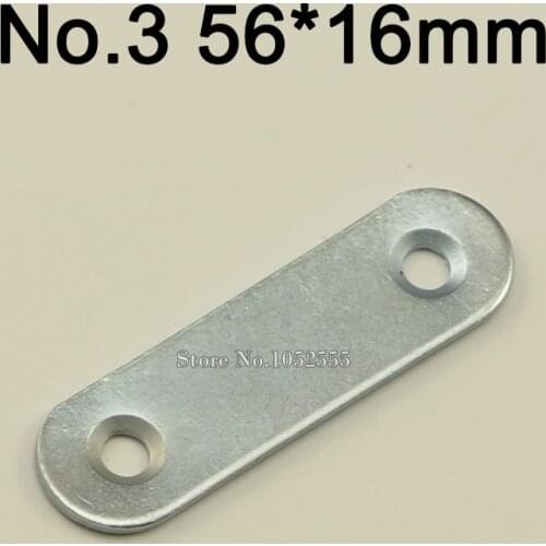 100pcs/lot 56*16mm Right Angle Code 1.8mm Thickness 180 Degree Angle Bracket Furniture Connect Fittings Support K214