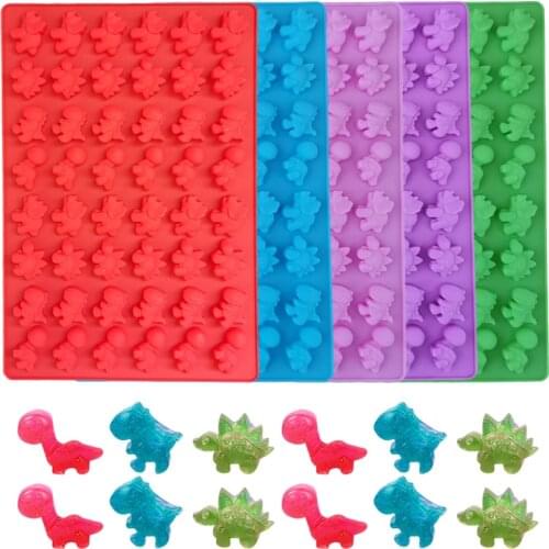 48 Cavity Dinosaur Silicone Mold Chocolate Gummy Cake Candy Ice Cube Tray Mold Cake Baking Decorating Tools