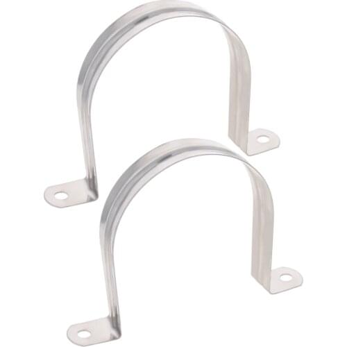 1/2/4/5/10Pcs Metal Pipe Clamps 304 Stainless Steel Plumbing Pipe Saddle Clip Brackets Saddle Clamp 70-110mm