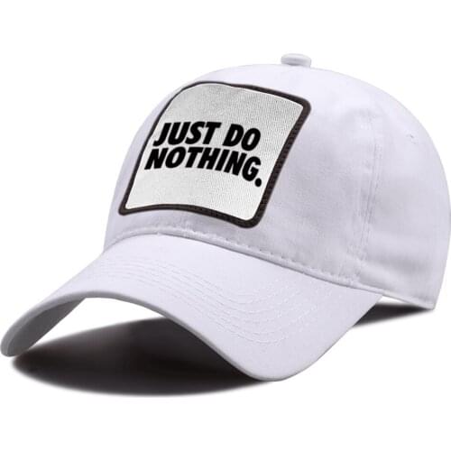Just Do Nothing Letter Print Baseball Caps Sunscreen Adjustable Snapback Hat Unisex Sport Riding Hat Outdoor Cotton Baseball Cap