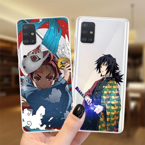 Japan Anime Demon Slayer Phone Case Cover For Samsung Galaxy A51 A71 A21S A01 A11 A31 A41 A10 A20 A30 A40 A50 A70 A7 A8 Plus