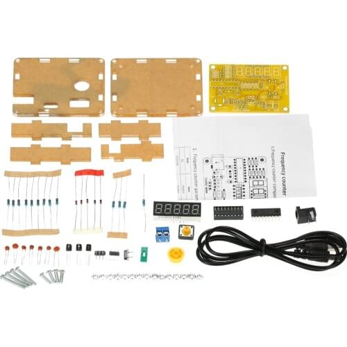 DIY Frequency Meter Digital Tester Crystal Counter Meter Oscillator Tester with Transparent Case 1Hz~50MHz hertz