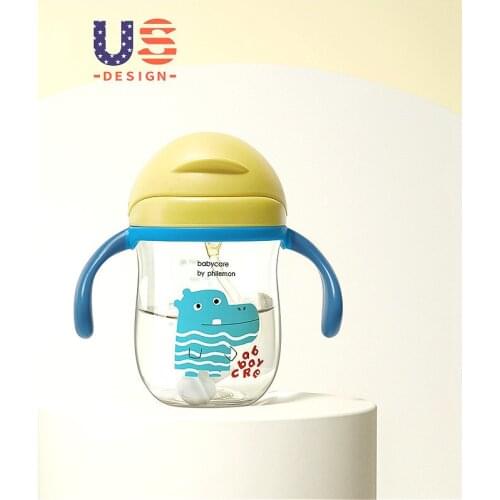 Baby drinking cup kindergarten baby fall-proof choke-proof gravity ball handle Drink cup childrens straw cup baby cup