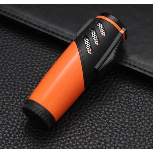 Windproof Metal triple Torch Jet Lighter 1300C Unusual Butane Gas Outdoor Lighters Cigarette Cigar Lighter Smoking Accessories