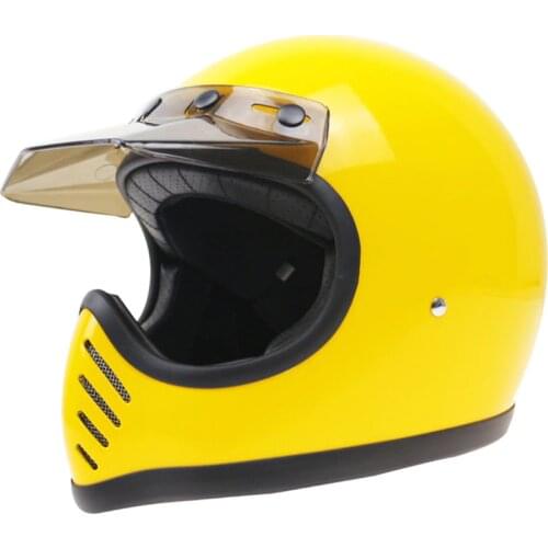 Korea Style Moto-3 Fiberglass Motorcycle Helmets TT&CO Full Face Light Weight Street Bike Chopper Bike Style Vintage Helmets DOT