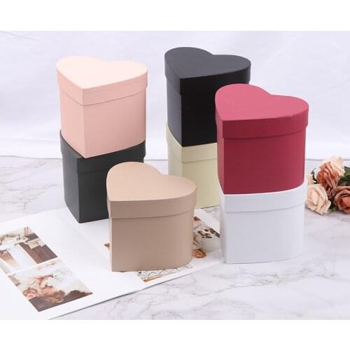 Florist Hat Boxes Heart Shaped Box Candy Boxes Gift Box Packaging Boxes for Gifts Christmas Flowers Gifts Living Vase