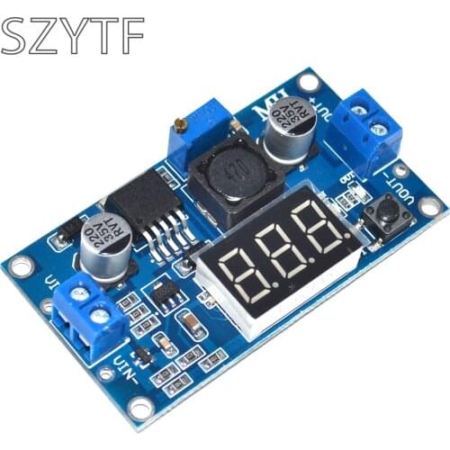 LM2596 DC-DC adjustable step-down module with digital voltmeter display LM2596S regulated power supply module